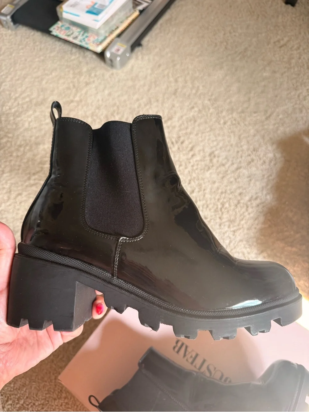 JustFab shiny black